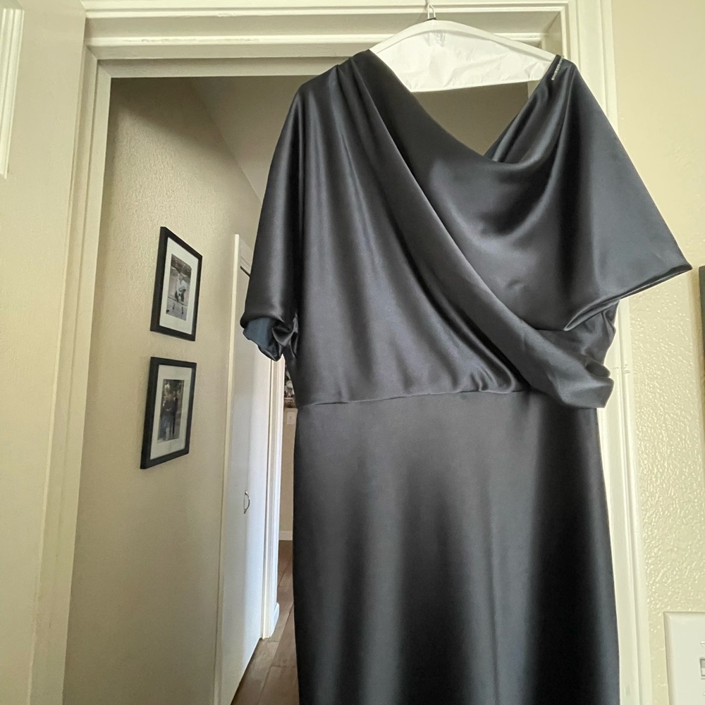 Satin midnight blue gown